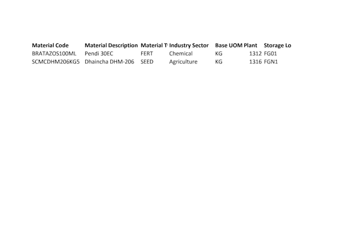 provide sap mm support and master data services